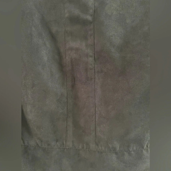 BCBG Generation Womens Faux Suede Top Blouse Blue Size Medium Shirt Short Sleeve - Picture 3 of 5